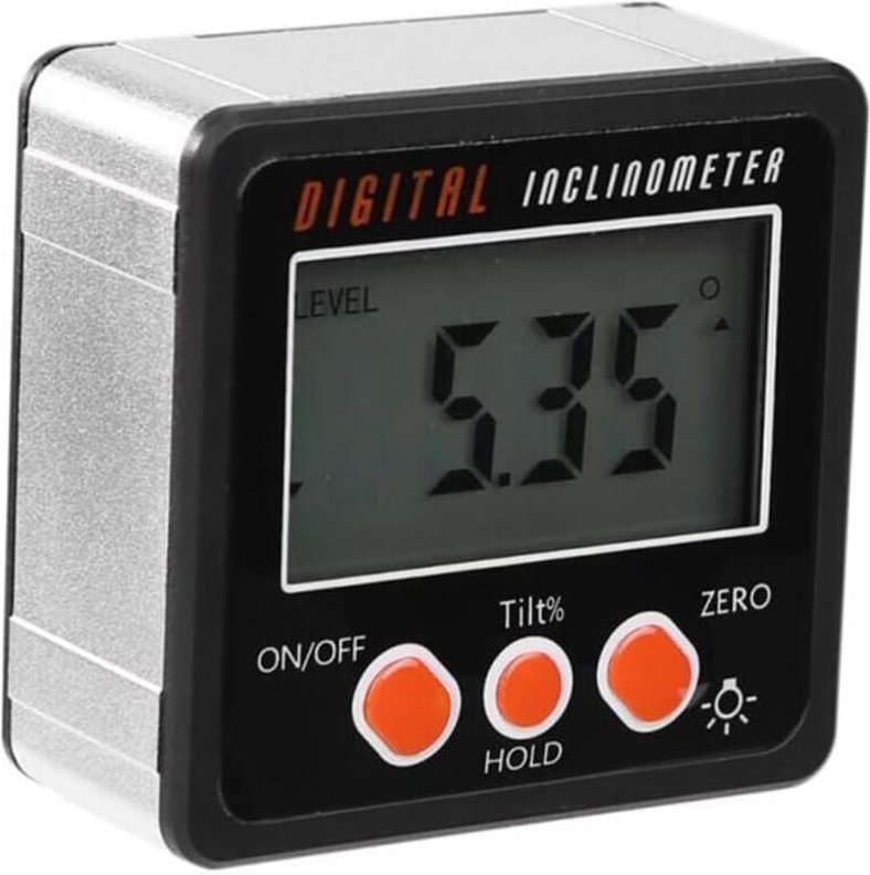 Thumbnail - Odipie - Elektronischer Winkelmesser mit Magnetfuß, digitale Wasserwaage, Winkel von 0 bis 360°, Messwerkzeug für Kfz-Zi...