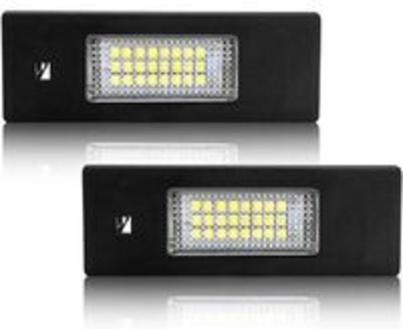 LED-Kennzeichenbeleuchtung, Autolampen, superhell, 6000 K, Xenon-Weiß, 24 SMD-Rückleuchten für E87/E81/E64/E63/E85/E86/F...
