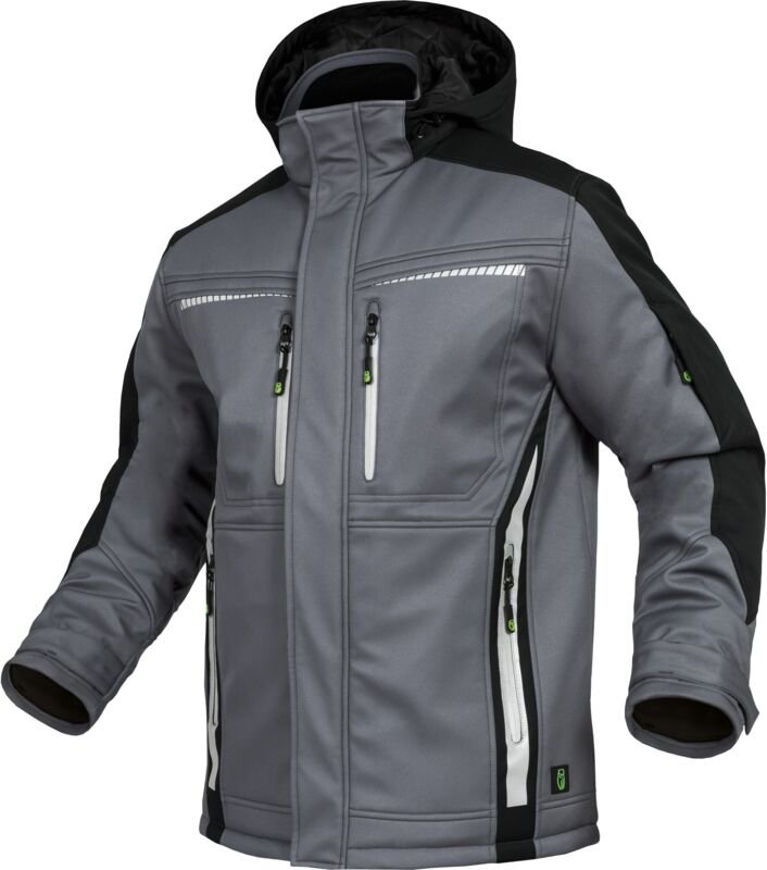 Thumbnail - Leibwächter Winter-Softshelljacke Flex-Line Gr. L grau/schwarz