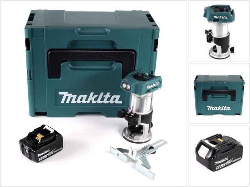 Drt 50 T1J Akku Multifunktionsfräse brushless 18V + 1x Akku 5,0 Ah im Makpac 3 - ohne Ladegerät - Makita