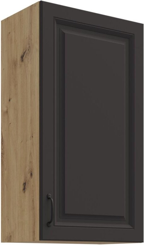 Küchen Preisbombe - Hängeschrank 50-90 cm Stilo Grau + Eiche Artisan Küchenzeile Küchenblock Küche