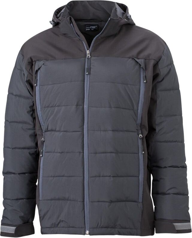 James&nicholson - Mens Outdoor Hybrid Jacket JN1050 Gr. 3XL black