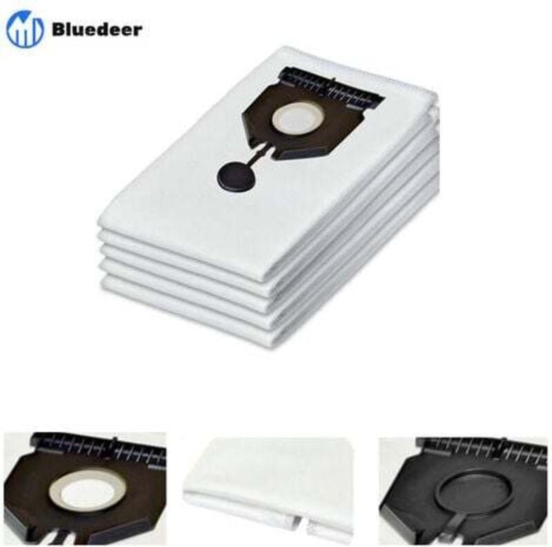 Staubsaugerbeutel für Karcher 2.889-154.0 NT 30/1 30L Bluedeer, 5 Stück