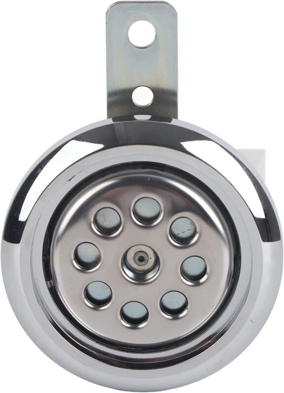 Aougo - Duokon Universal-Motorradhupe, wasserdicht, 922B, laut, 12 v, 85 mm, mit Waben-Chrom-Abdeckung, Hupen-Laut-Set