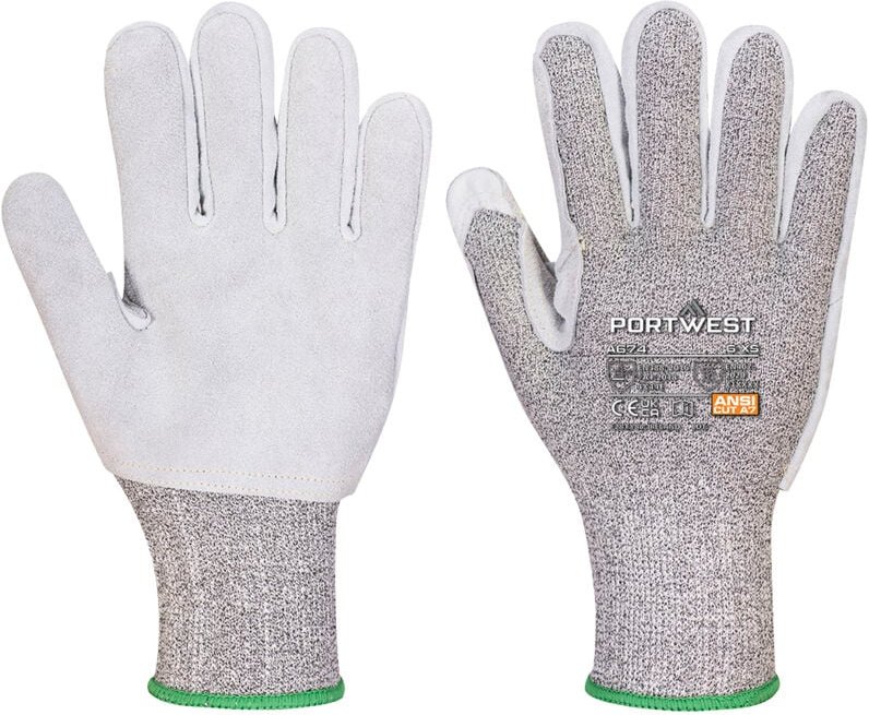 Schnittschutzhandschuhe aus Leder AHR13 Schwarz L – Größe 9