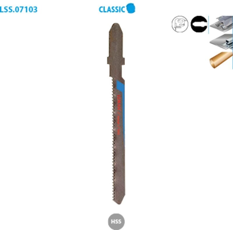 Thumbnail - Set mit 5 Sägeblättern für Stichsägen zum Kurvenschneiden von dünnem Metall, Classic
