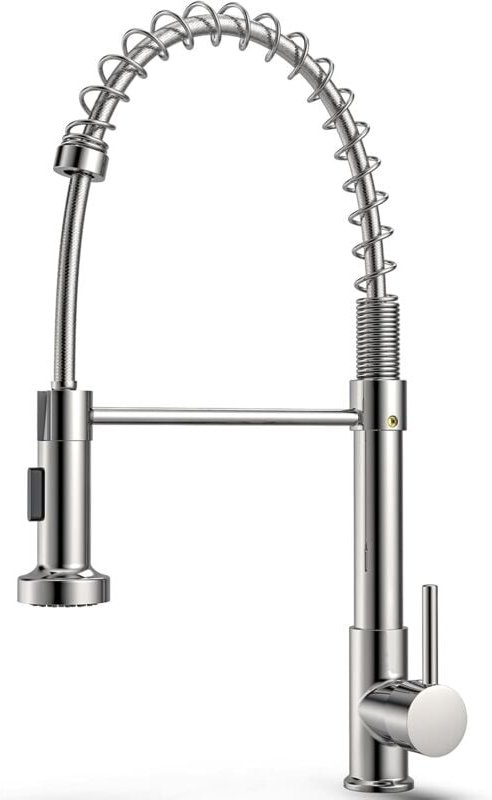 Feder-Küchenarmatur mit herausziehbarem Sprüher, 360° drehbarer Küchenarmatur, herausziehbarer Sprüher 2 Sprühmodi, Küch...