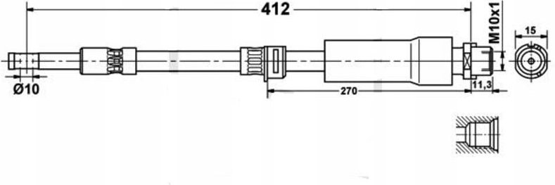 Flexibler Bremsschlauch: Vorderachse Opel Vectra C - Signum - Saab 9'3