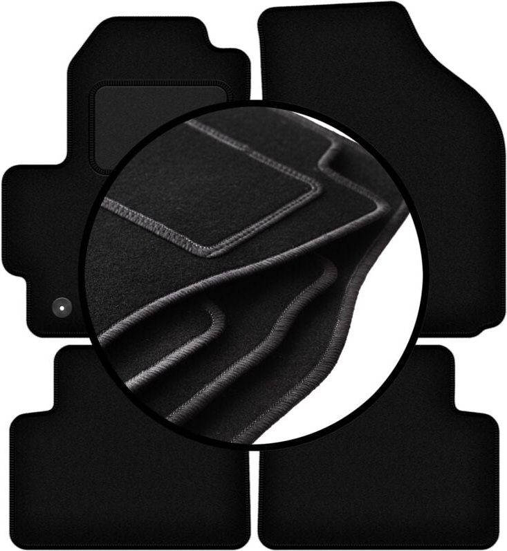 Komplettset Veloursmatten für: Daewoo Matiz Fließheck (1997-2007)