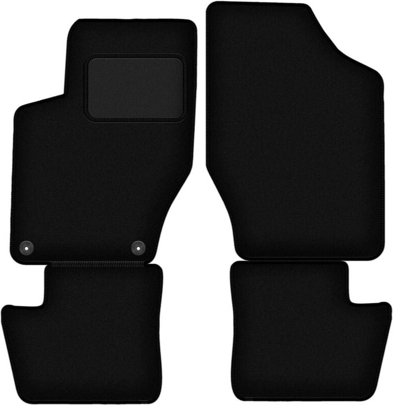 Schwarze Veloursmatten für: Citroen DS4 Fließheck (2011-2015)