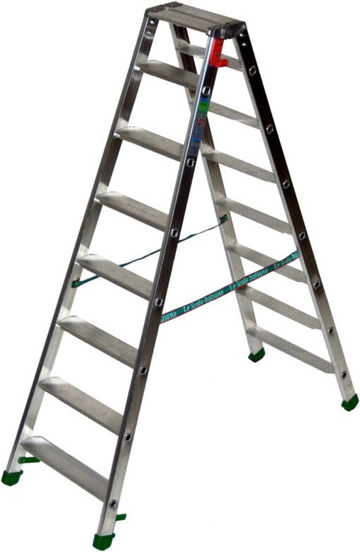 Doppelleiter 2x7 Stufen - Maximale Arbeitshöhe 3.54m - D6