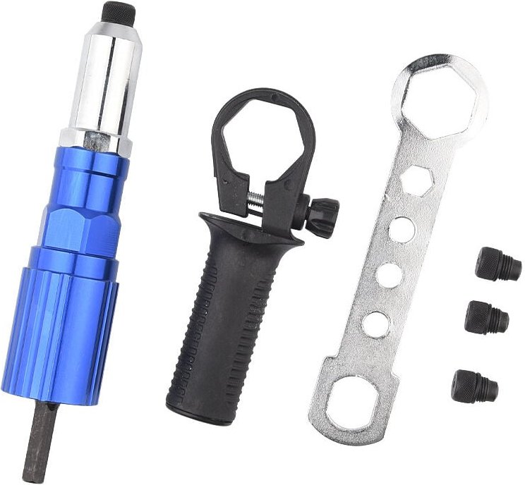 Ersandy - Blindniet-Adapter auf Nietzange – Nieteinsätze für Akkuschrauber und Bohrmaschine