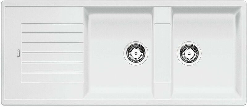 Zia 8 - Silgranitspüle, 116x50 cm, Weiß 515597 - Blanco