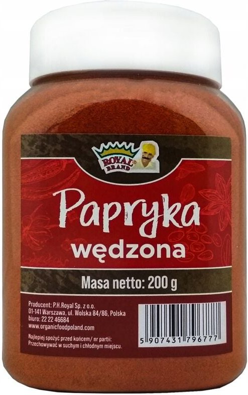 Royal Brand Süßer geräucherter gemahlener Paprika 200 g im Glas mit Deckel