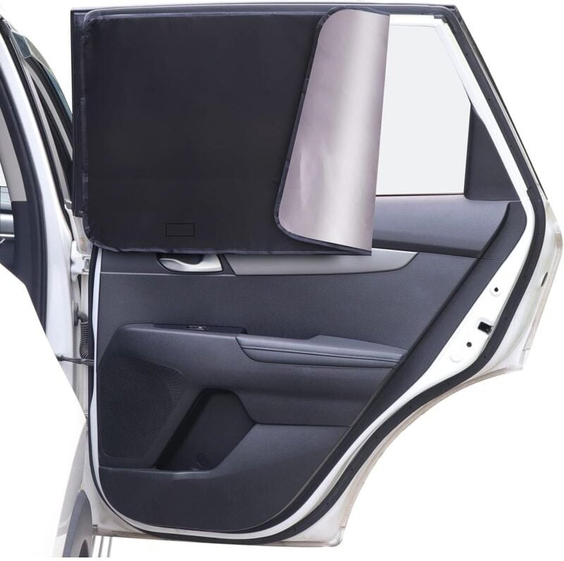 Ymyny - Auto-Sonnenschutz, magnetischer Auto-Sonnenschutz mit UV-Schutz, Auto-Sonnenschutz-Fenstervorhänge für Kinder, E...