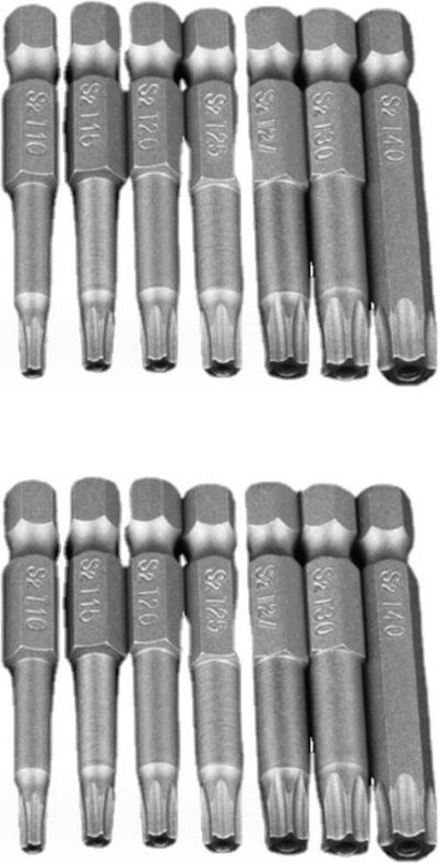 Thumbnail - 2 Set 7-teilige Torx-Stern-Schraubendreher-Bits mit Sechskantschaft, T10-T40, magnetisch, manipulationssicher, Torx-Schr...