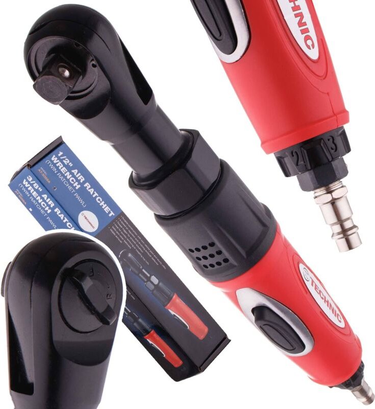 Druckluft-Ratschenschlüssel abgewinkelt 1/2"" für Autowerkstatt Profi 85NM