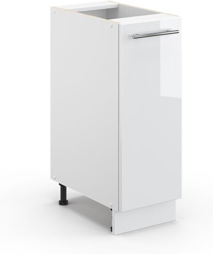 Vicco - Midischrank Fame-Line, Weiß Hochglanz, 30 x 81.6 cm ohne Arbeitsplatte