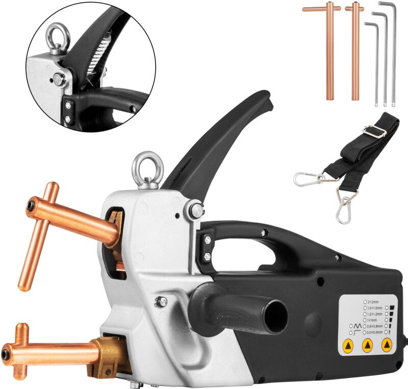 400 v Elektrisches Punktschweißgerät Tragbarer Handgriff Max. Punktschweißdicke 2,0 + 2,0 mm Punktschweißgerät Kunststof...