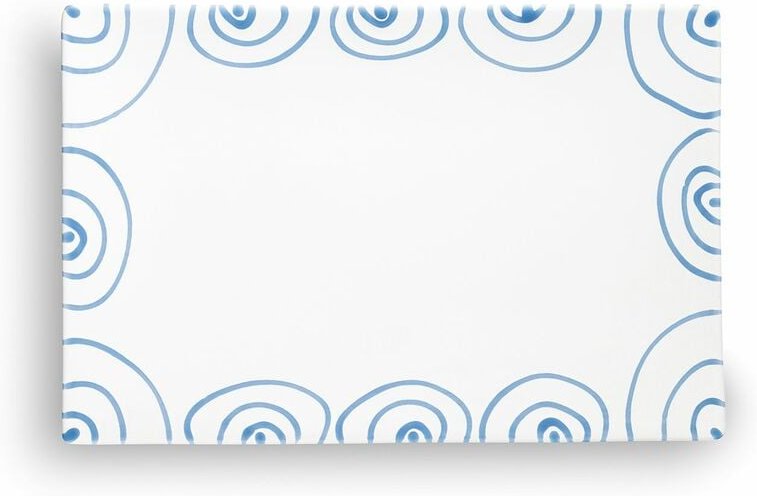 Gmundner Keramik - Blaugeflammt, Platte rechteckig (30x20cm)