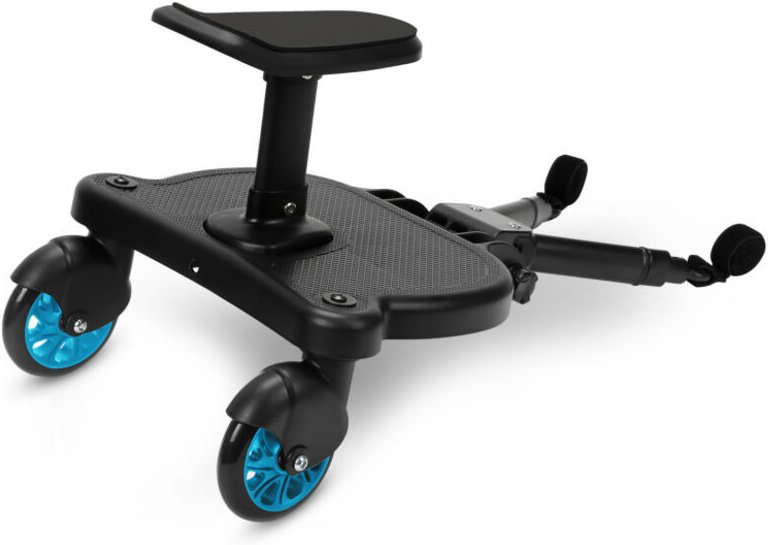 SWANEW Buggy Board mit Sitz Kiddy Board Trittbrett Universal Stehbrett 360°Zweirad Design Kinderwagen Zubehör Hilfspedal...