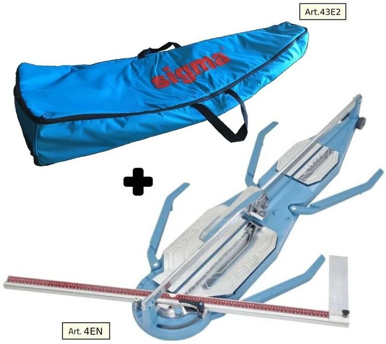 Sigma - Fliesenschneider 4en cm 125 push-gravur + canvas-koffer mit Rollen 43e2