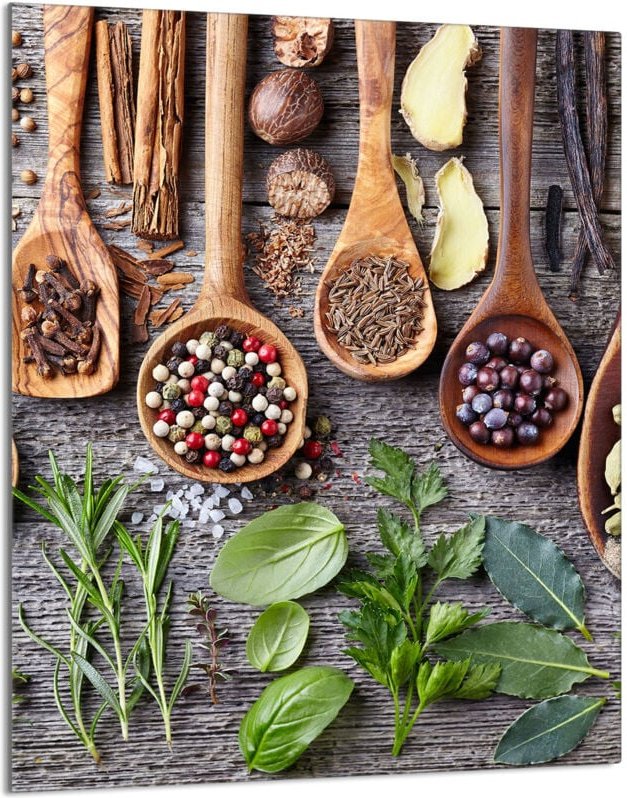 Glasschneidebrett 40x52 Gewürze