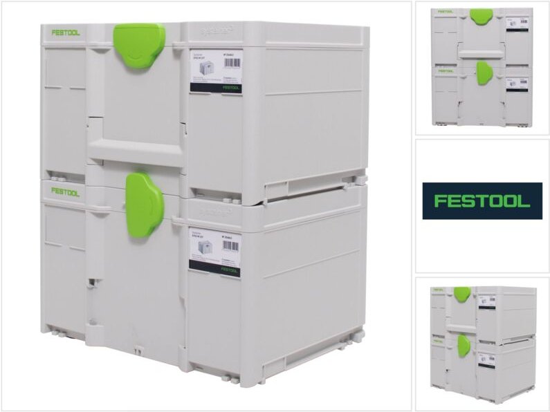 Systainer Set 2x SYS3 m 337 ( 2x 204844 ) 32,4 Liter 396x296x337mm Werkzeugkoffer koppelbar - Festool