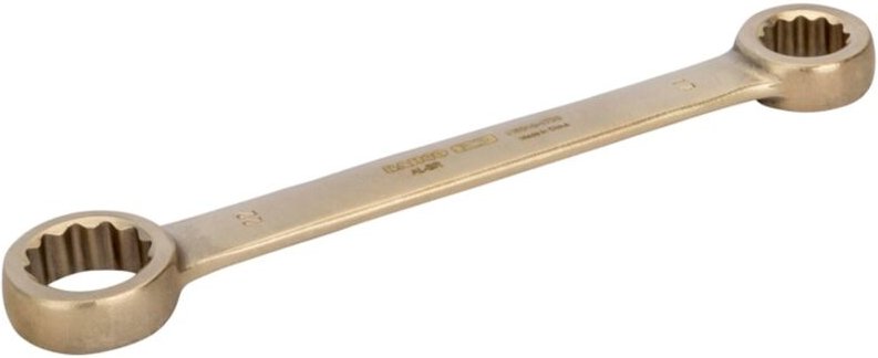 Bahco Funkenfreier Doppelringschlüssel, 8 x 9 mm, aus Aluminiumbronze, 115 mm