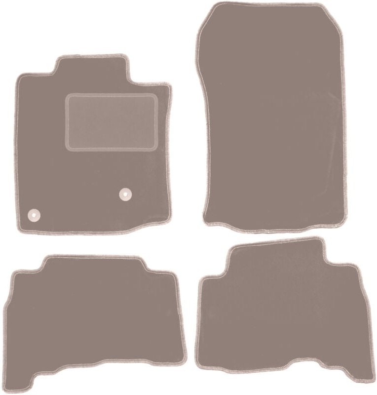 Beige Veloursmatten für: Toyota Land Cruiser J150 Offroad (2009-)