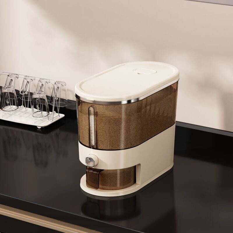 Ulisem Küchen-Vorratsbehälter, staubdichter und feuchtigkeitsbeständiger Druckreisbehälter – 10 l, 34 x 25 x 18 cm