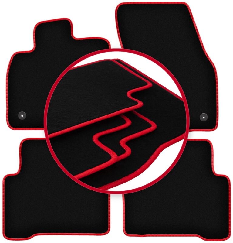 CARLUX-RED Autofußmatten für: Volkswagen Touran II Minivan (2016-)