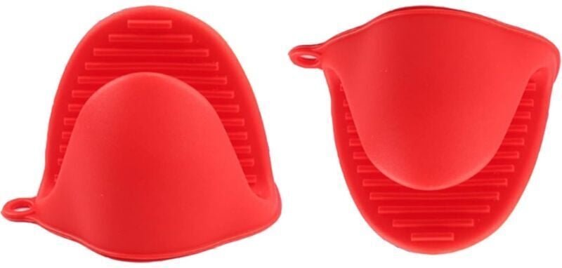 KZQ - Paia di presine da forno resistenti al calore, mini guanti da forno, presine con clip per cucinare e cuocere al fo...