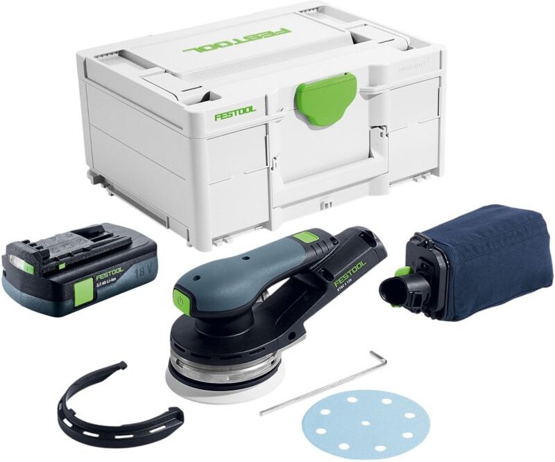 Etsc 2 125-Basic Akku Exzenterschleifer 18 v 125 mm Brushless + 1x Akku 3,0 Ah + Systainer - ohne Ladegerät - Festool