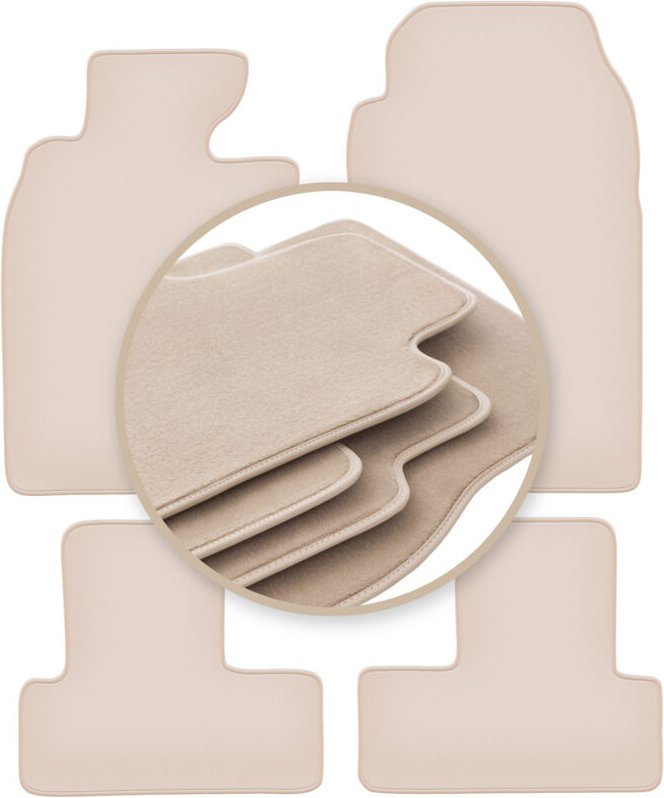 Beige PREMIUM-Matten für: Mini Cooper One R50 Fließheck 2001-2007