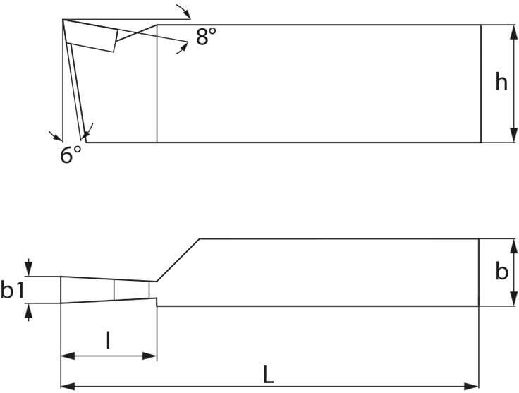 Iso 7 rechtes Abstechwerkzeug 12x12 mm fur Drehmaschine Fervi bras410912rp