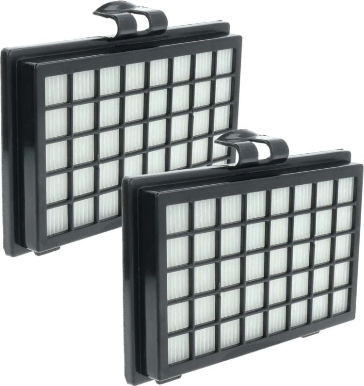 2x Staubsaugerfilter kompatibel mit Fakir e 240 Staubsauger - HEPA-Filter Schwarz Weiß - Vhbw