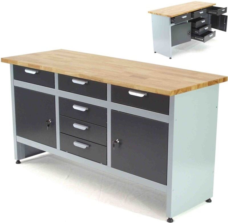 Werkbank Werktisch 6 Schubladen Montagewerkbank Schubladenschrank Werkzeug 06277