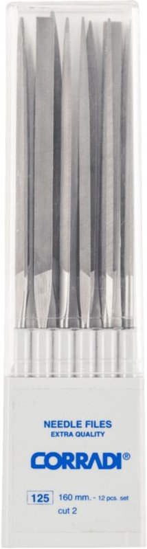 12325164 CORRADI-Nadelfeilen-Set Schweizer Hieb 2 in Kunststoffbox Länge 160 mm 1 St. - Pferd