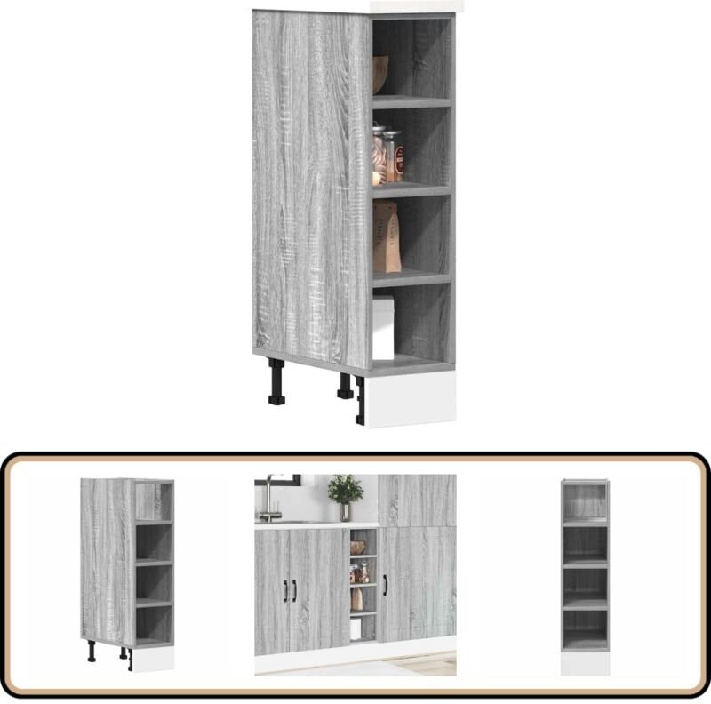 Unterschrank Grau Sonoma 20x44,5x81,5 cm Holzwerkstoff - Vidaxl