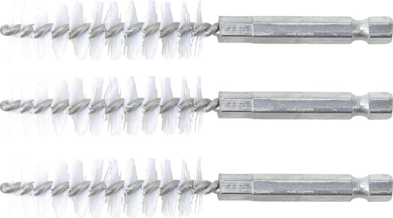 Nylonbürste 15 mm Antrieb Außensechskant 6,3 mm (1/4') 3-tlg.