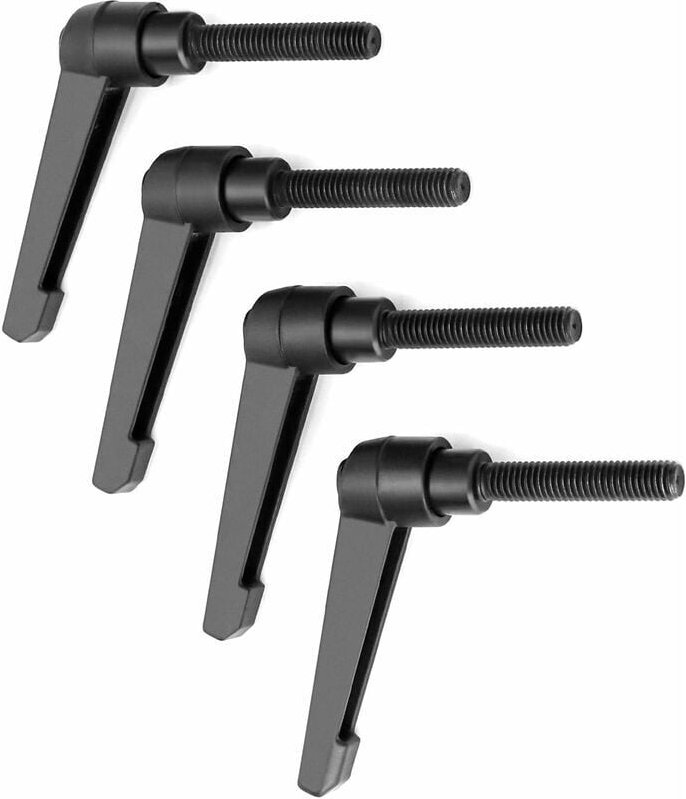 Tigrezy - Klemmhebel aus Legierung, M8-Außengewinde, verstellbare Maschinengriffe, schwarz, 4 Stück (M840 mm)
