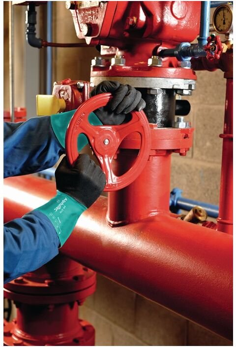 Chemikalienhandschuhe AlphaTec 58-270 Größe 10 flaschengrün/anthrazitgrau en 388, en 374, en 1149 PSA-Kategorie iii - An...