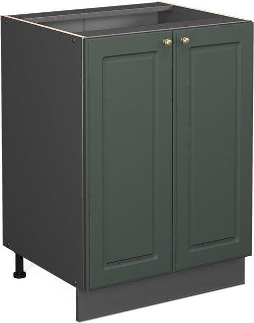 Küchenunterschrank Fame-Line, Grün-Gold Landhaus, 60 cm ohne Arbeitsplatte Vicco