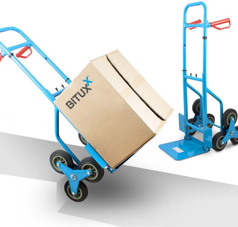 Treppenkarre Sackkarre Treppe Treppensackkarre 200kg Treppensteiger Stapelkarre Klappbar Hartreifen