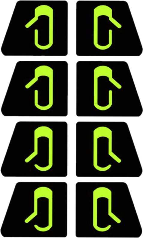 Tlily - 8 Teile/satz für Auto Tür Öffnen Ausgang Aufkleber Leucht Taste Kit