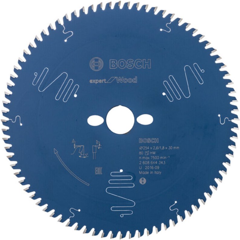 Sägeblatt Expert for Wood 254 x 30 x 2,6 mm 80 Zähne - Bosch