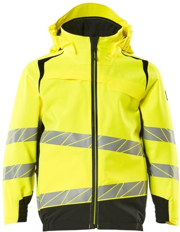 Kinder Hardshelljacke Gr. 164 hi-vis gelb/schwarz - Mascot