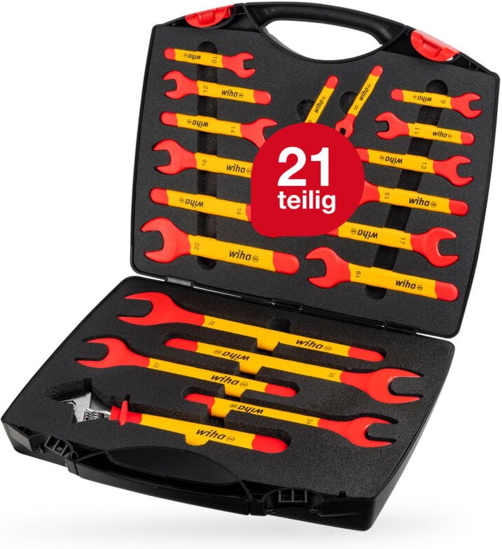 Einmaul-Gabelschlüssel Set isoliert 6-32mm, 21. tlg. (43022) - Wiha