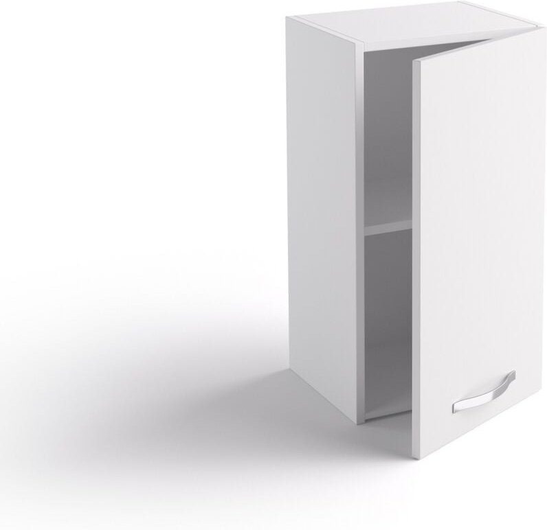 Hängende Küche 40x33x72 cm aus matt weißem Holz mit einer Tür- Massa